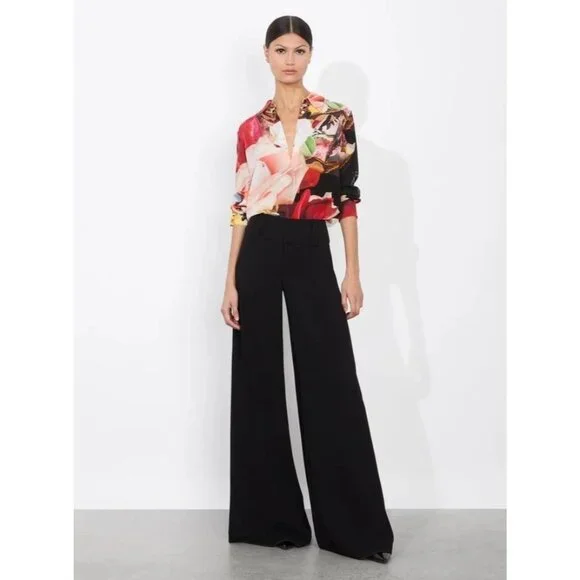 Alice + Olivia x Kelly Dabbah Willa Silk Thrive Blouse XL NWT $395 - Picture 2 of 10